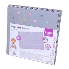 KNORR Toys Spielmatte\/Puzzlematte grau Punkte ca. 178 x 120 cm Коврик для игр/коврик для пазлов серые точки примерно 178 x 120 см