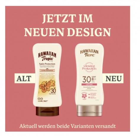 Hawaiian Tropic Glowing Protection Lotion LSF 30+, Солнцезащитный Лосьон для сияния кожи SPF 30+, с маслом ши и витамином Е, водостойкая формула, тропический аромат, 180мл