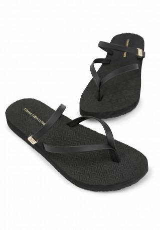 Tommy Hilfiger TH MONOGRAM STRAPPY  T-bar sandals black TH MONOGRAM STRAPPY Сандалии с Т-образной перемычкой черный