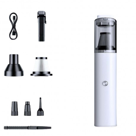 TUABUR TUABUR Akku-Handstaubsauger Kabelloser, wiederaufladbarer tragbarer Handstaubsauger mit 5500 PA, Ausgestattet mit 3000-mA-Akku, 3-in-1-Multifunktions-Handstaubsauger, Geeignet fur Autos, Wohnungen und Buros Schwarz Беспроводной ручной пылесос TUABU