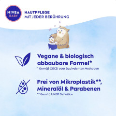 NIVEA BABY Gute Nacht Bad &amp; Shampoo, 200 ml, Нивеа Детский шампунь и гель для купания, миндальное масло, без слёз, расслабляющий, 200 мл