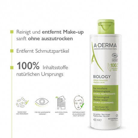 A-DERMA Biology Mizellengesichtswasser  Биология мицеллярный тоник