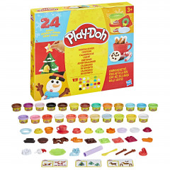 PLAY-DOH Knetspass Adventskalender 2026 G05015L0, 24 Tuerchen, PLAY-DOH Адвент-календарь 2026 с массой для лепки и инструментами, 24 окошка, от 3 лет