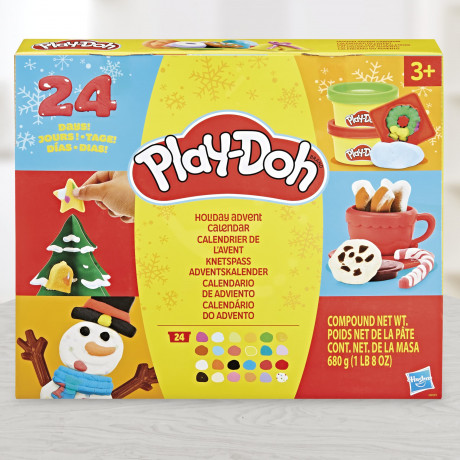 PLAY-DOH Knetspass Adventskalender 2026 G05015L0, 24 Tuerchen, PLAY-DOH Адвент-календарь 2026 с массой для лепки и инструментами, 24 окошка, от 3 лет
