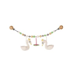 SindiBaba® Kinderwagenkette Schwan BIANCA gehakelt mit Rasseln Лебедь-цепочка для коляски BIANCA связан крючком с погремушками