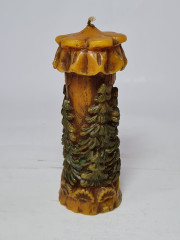 Свеча восковая винтажная Im Stil Gunter "Влюбленная пара среди деревьев", 13 см, Германия, 1960-70гг.