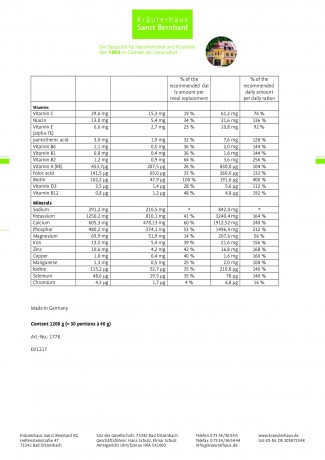 Krauterhaus Sanct Bernhardt Redukta-PLUS Cappuccino value pack, 1200 г