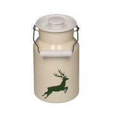 Gmundner Keramik Gmundner Keramik by Riess Gruner Hirsch Milchkanne mit Deckel - Emaille 1,5 L Молочник Gmundner Ceramics by Riess Gr?ner Hirsch с крышкой - эмаль 1,5 л
