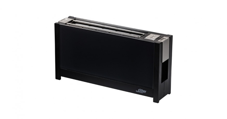 ritter ritter Langschlitz-Toaster volcano 5 schwarz, 950 Watt, fur 2 Scheiben Toast schwarz Тостер Ritter Volcano 5 с длинными слотами, черный, 950 Вт, на 2 ломтика тостов