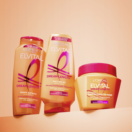 L'Oreal Paris Elvital Dream Length Super Spitzen Retter Maske, 300 ml, Восстанавливающая маска для длинных повреждённых волос против ломкости и сечения, с касторовым маслом, 300 мл