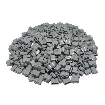 LEGO LEGO 1x2 Steine Hellgrau  Modifiziert Log - Brick 30136 NEU - 100x LEGO 1x2 Bricks Light Grey Modified Log — Brick 30136 NEW — 100x