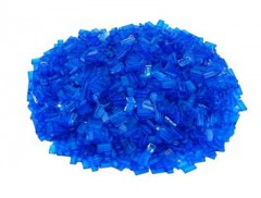 LEGO LEGO 1x2 Fliesen transparent Blau - 100 Stuck - Trans blue tile 3069b Плитки LEGO 1x2 прозрачные синие - 100 штук - Плитка Trans blue 3069b
