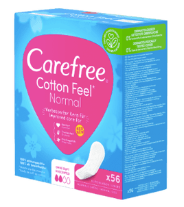 Carefree Slipeinlage Cotton Feel Normal 56 St, Прокладки ежедневные Cotton Normal 56 шт, 3 упаковки (168 шт)