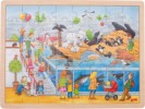 goki Holzpuzzle 48 Teile Ausflug in den Zoo Деревянный пазл 48 деталей Поездка в зоопарк