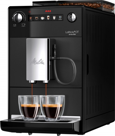 Melitta Melitta Kaffeevollautomat Latticia One Touch F300-100, schwarz, kompakt, aber XL Wassertank XL Bohnenbehalter Полностью автоматическая кофемашина Melitta Latticia One Touch F300-100, черная, компактная, но резервуар для воды XL, контейнер для зе