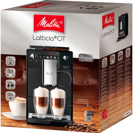 Melitta Melitta Kaffeevollautomat Latticia One Touch F300-100, schwarz, kompakt, aber XL Wassertank XL Bohnenbehalter Полностью автоматическая кофемашина Melitta Latticia One Touch F300-100, черная, компактная, но резервуар для воды XL, контейнер для зе