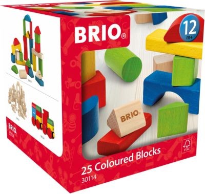 BRIO Bunte Holzbausteine, 25 Teile Красочные деревянные строительные блоки, 25 деталей