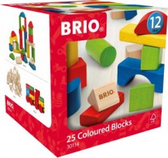 BRIO Bunte Holzbausteine, 25 Teile Красочные деревянные строительные блоки, 25 деталей