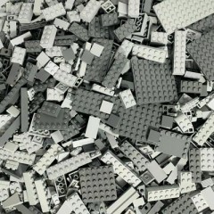 LEGO LEGO Steine gemischt - BRANDNEU - 1.000x, Hellgrau\/Dunkelgrau Смешанные кубики LEGO — СОВЕРШЕННО НОВЫЕ — 1000x, светло-серый/темно-серый
