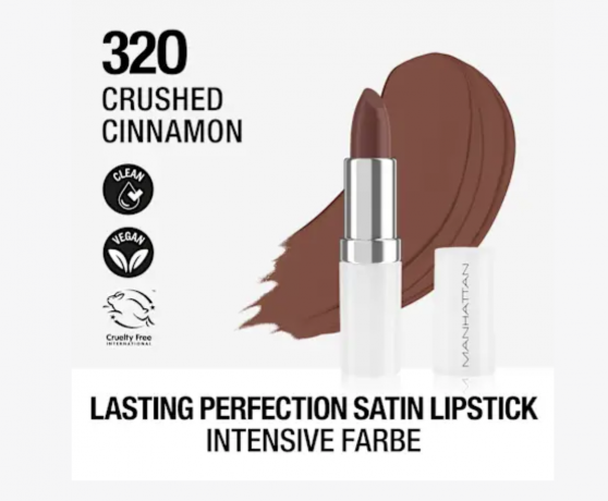 MANHATTAN Cosmetics Lippenstift Lasting Perfection Satin 320 Crushed Cinnamon Губная помада, 4грамма