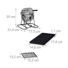 relaxdays Bingospiel mit Lostrommel Игра в бинго с лотерейным колесом