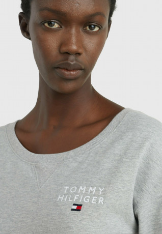 Tommy Hilfiger LOGO  Pyjama top light grey heather ЛОГОТИП пижамный топ светло-серый вереск