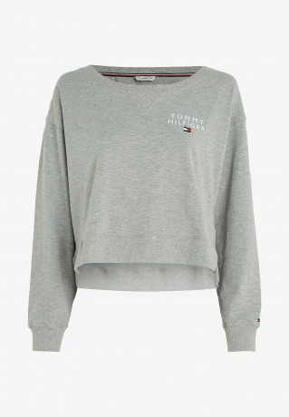 Tommy Hilfiger LOGO  Pyjama top light grey heather ЛОГОТИП пижамный топ светло-серый вереск