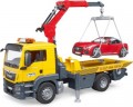 Bruder 03750 MAN TGS Abschlepp-LKW mit Roadster und L+S Module Эвакуатор 03750 MAN TGS с родстером и модулями L+S