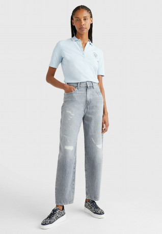 Tommy Hilfiger NYC LOGO REGULAR FIT  Polo shirt breezy blue heather NYC LOGO REGULAR FIT Рубашка поло свежий голубой вереск