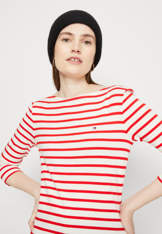 Tommy Hilfiger SLIM CODY STP B-NK 3/4SLV Long sleeved top breton white/fireworks SLIM CODY STP B-NK 3/4SLV Топ с длинными рукавами бретонский белый/фейерверк