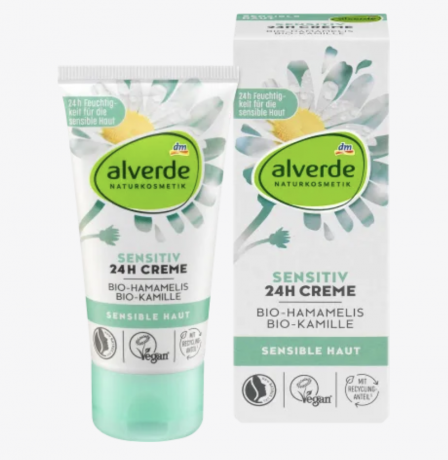 alverde NATURKOSMETIK Gesichtscreme Sensitiv, 50 ml Крем для лица с ромашкой для чувствительной кожи, 50 мл