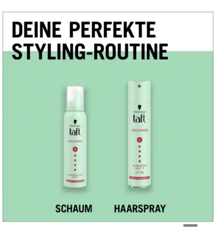 Schwarzkopf Taft Haarspray Volumen Haltegrad 5 mittlerer Halt, Тафт Лак для волос для объема без утяжеления сильной фиксации 5, 250 мл