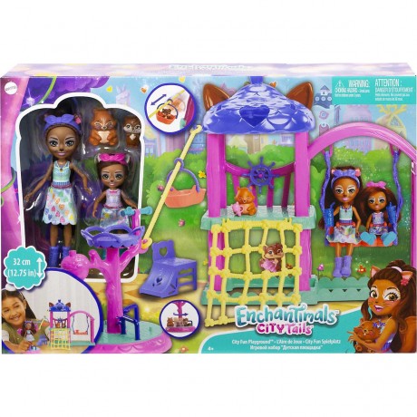 Mattel Enchantimals Spielplatz Set mit 2 Puppen  Tierfreunden inkl. Zubehor Детская игровая площадка Enchantimals с 2 куклами-друзьями