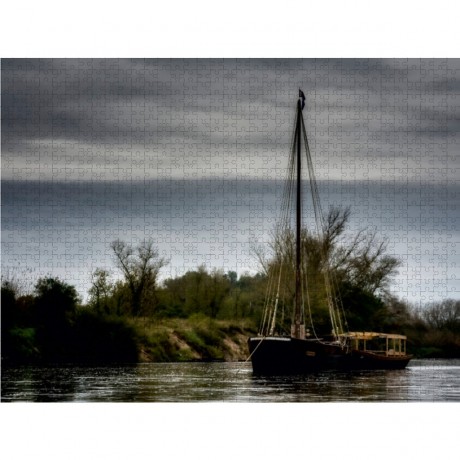 CALVENDO Puzzle CALVENDO Puzzle Verankert Barge Пазл CALVENDO Puzzle Якорная баржа