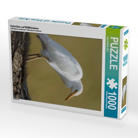 CALVENDO Puzzle CALVENDO Puzzle Kuhreiher auf Buffelrucken Пазл CALVENDO Puzzle Цапля крупного рогатого скота на спине буйвола
