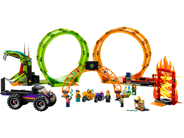 Lego Stuntshow-Doppellooping Двойной цикл каскадерского шоу