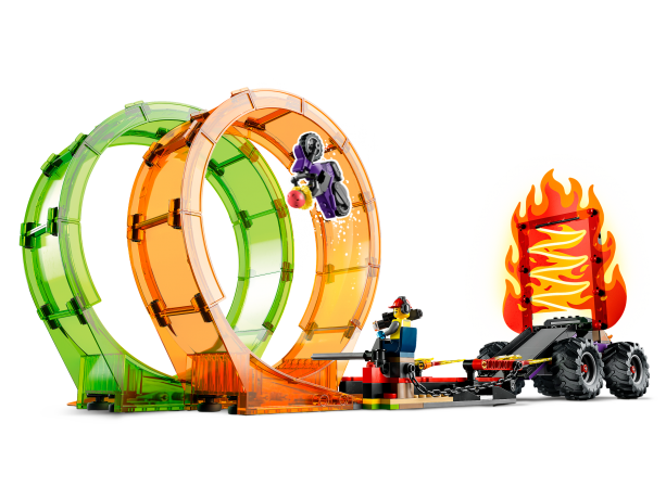 Lego Stuntshow-Doppellooping Двойной цикл каскадерского шоу