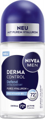 NIVEA MEN Derma Control Defend Deo Roll-On, 50 ml, Нивеа Мужской дезодорант антиперспирант ролик, гиалурон и провитамин B5, 72ч защита, 50 мл