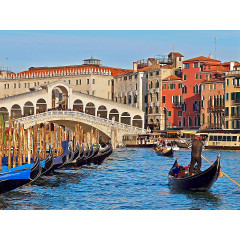 CALVENDO Puzzle CALVENDO Puzzle Rialto Brucke mit einer Gondel Пазл CALVENDO Puzzle Мост Риальто с гондолой