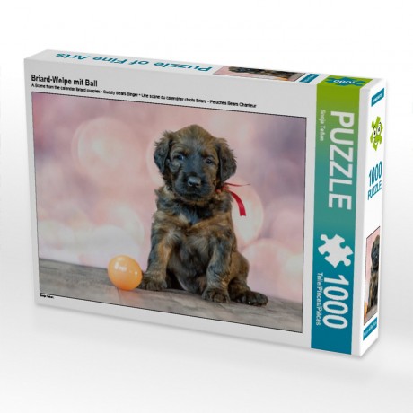 CALVENDO Puzzle CALVENDO Puzzle Briard-Welpe mit Ball Пазл CALVENDO Puzzle Щенок бриара с мячом