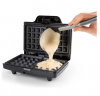GOURMETmaxx Waffeleisen Belgische Waffeln 750W schwarz, Вафельница для бельгийских вафель, 750 Вт, антипригарное покрытие, Cool Touch, компактная, 22x17,6x8 см, алюминий, нержавеющая сталь