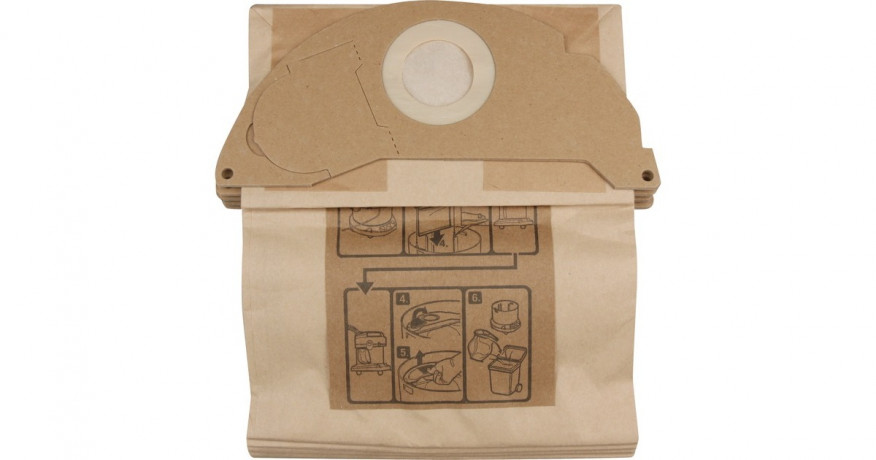 Karcher Karcher Papier-Filtertuten 6.904-322.0, Staubsaugerbeutel 5 Stuck Бумажные фильтр-пакеты Karcher 6.904-322.0, мешки для пылесоса 5 шт.