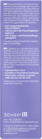 WELEDA Iris Feuchtigkeitscreme Bio-Iris, 30 ml, Лёгкий увлажняющий крем Iris с органическим ирисом для нормальной и комбинированной кожи, 30 мл