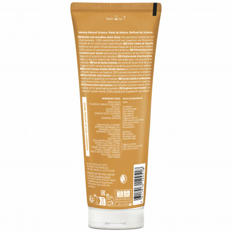Weleda SANDDORN Vitality Vitalisierungsdusche Sanddorn, 200 ml, Облепиховый крем-гель для душа Vitality с грейпфрутом и мандарином, 200 мл