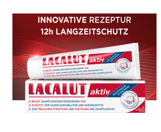 LACALUT aktiv medizinische Zahncreme Зубная паста, против кровоточивости дёсен, 100 мл