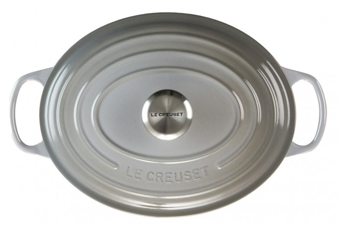 Le Creuset LE CREUSET Br\u00e4ter Oval Perlgrau SIGNATURE grau LE CREUSET Br>4ter Oval Pearl Grey SIGNATURE