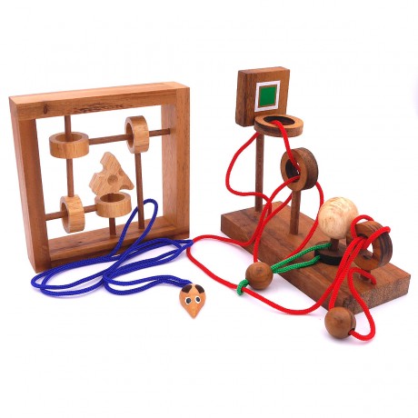 ROMBOL Seilpuzzle-Set mit unterschiedlichen Веревочный пазл с разными