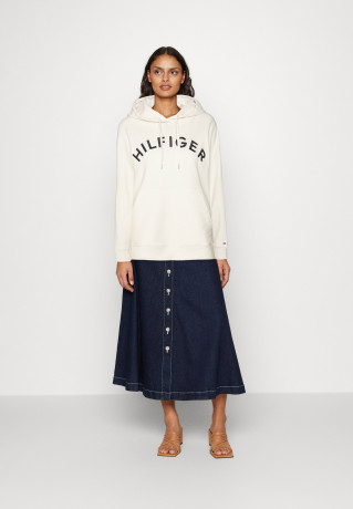 Tommy Hilfiger VARSITY HOODIE Sweatshirt weathered white МУЖСКАЯ ХУДИ Толстовка выветрившийся белый