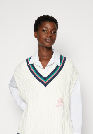 Tommy Hilfiger ICON  VEST SWEATER Jumper ecru ЖИЛЕТ ICON СВИТЕР Джемперы экрю