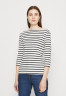 Tommy Hilfiger SLIM CODY STP B-NK 3/4SLV Long sleeved top breton white/desert sky SLIM CODY STP B-NK 3/4SLV Топ с длинными рукавами бретонский белый/небо пустыни